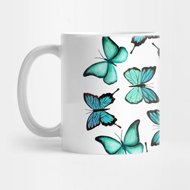 Blue butterflies by JuliaBadeeva